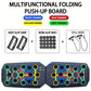 Multifunctional Folding Push-Up Board with Resistance Bands – Full Body Home Workout Trainer
