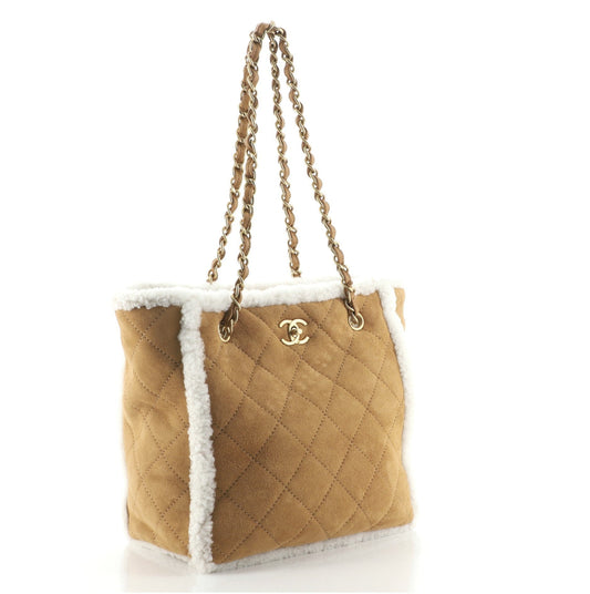 Coco Neige Shopping Tote Quilted Shearling Medium