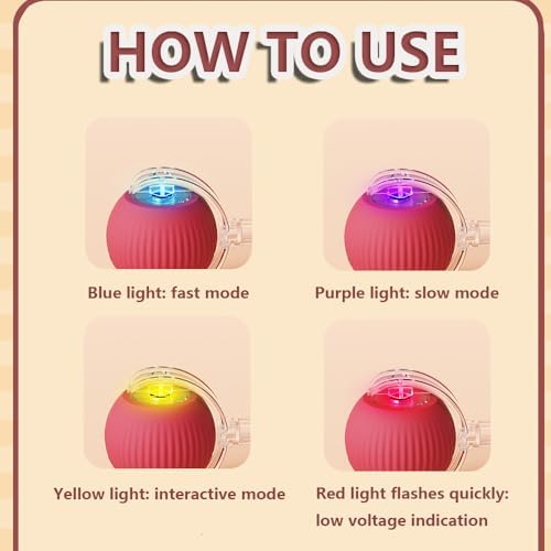 Interactive Cat Toy Ball - Automatic Interactive Cat Toys for Indoor Cat Enrichment