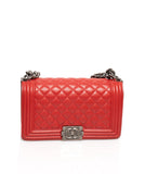 Chanel Red New Medium Boy Bag - ADL1302 - Cap N Wrap