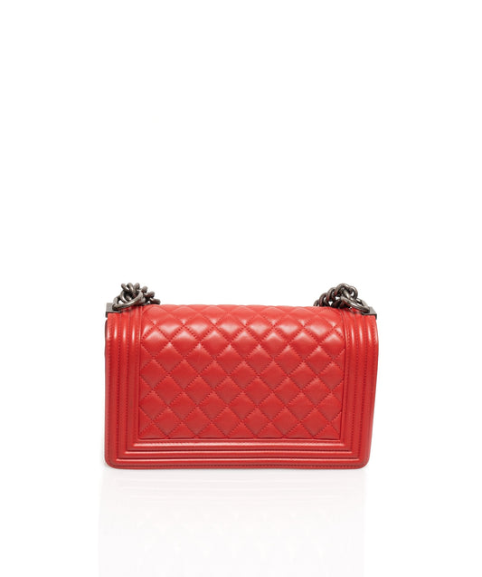 Chanel Red New Medium Boy Bag - ADL1302 - Cap N Wrap
