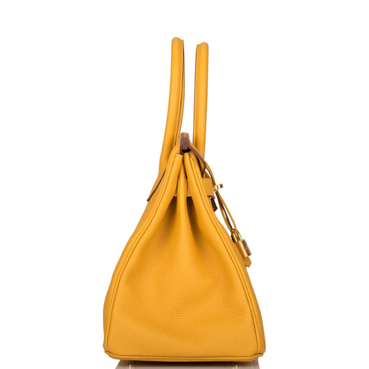 Hermes Jaune Ambre Togo Birkin 30cm Gold Hardware