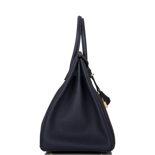 Hermes Bleu Nuit Togo Birkin 35cm Gold Hardware