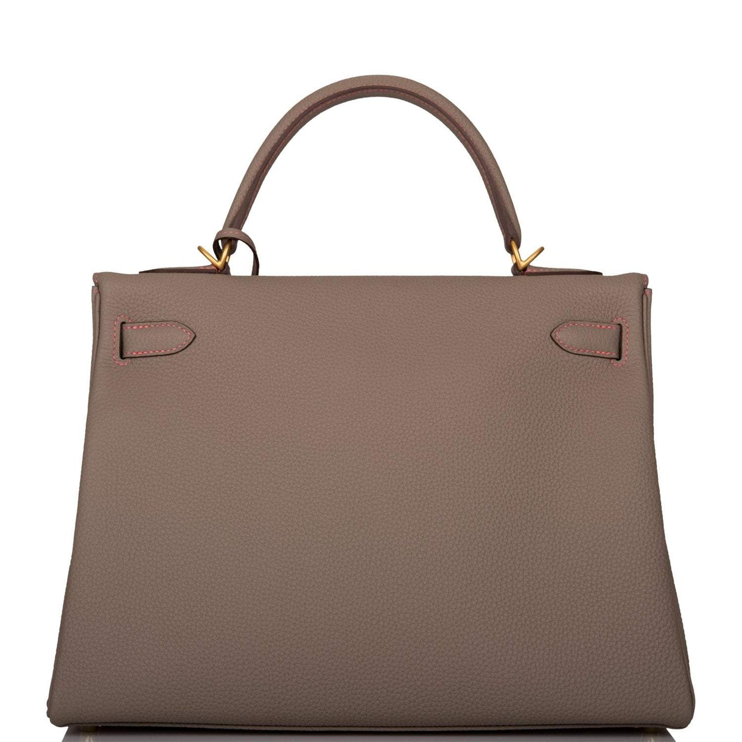 Hermes Horseshoe Stamp (HSS) Gris Asphalte Verso Togo Retourne Kelly 32cm Brushed Gold Hardware