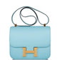 Hermes Bleu Atoll Epsom Constance 24cm Gold Hardware