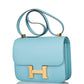 Hermes Bleu Atoll Epsom Constance 24cm Gold Hardware