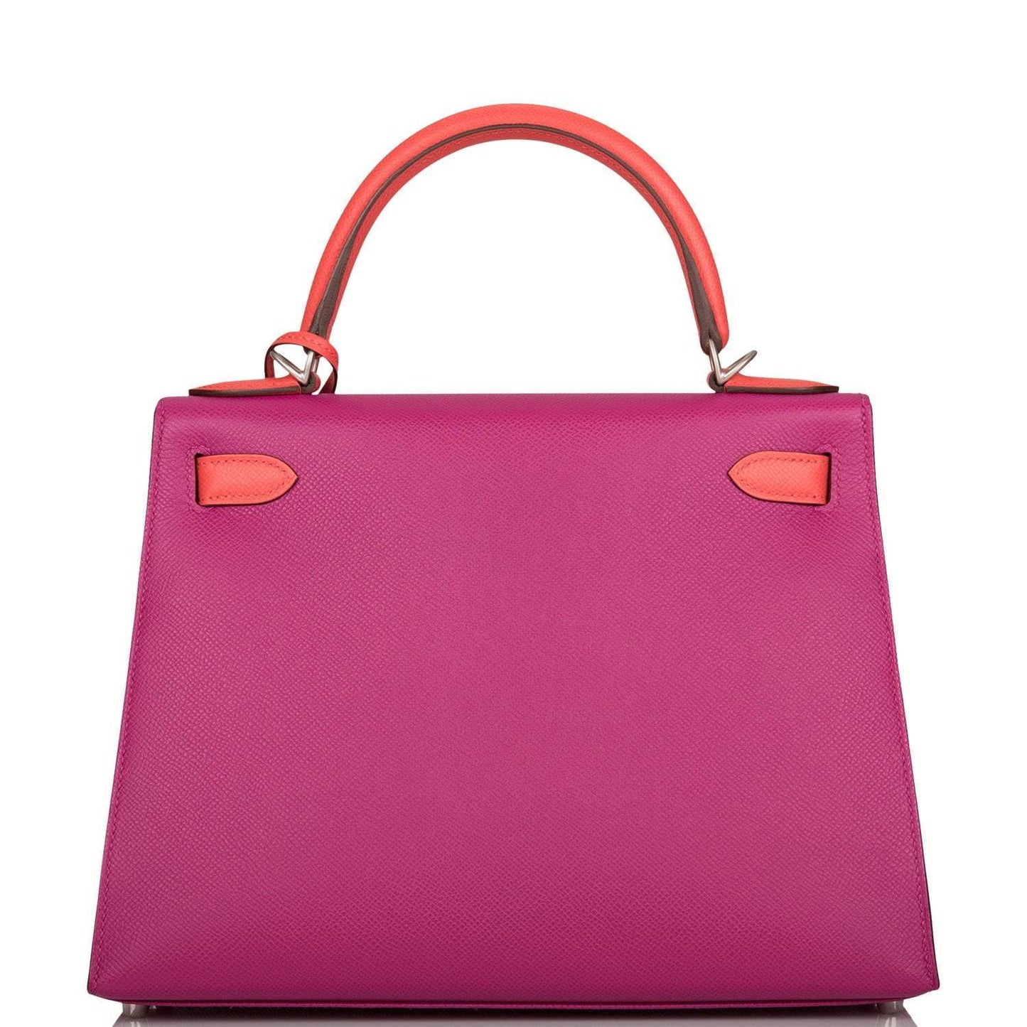 Hermes Kelly 28cm Bi-Color Rose Pourpre and Rose Jaipur Epsom Sellier Brushed Palladium Hardware